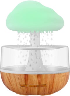 اشتري Raining Cloud Night Light Aromatherapy Essential Oil Diffuser Micro Humidifier Desk Fountain Bedside Sleeping Relaxing Mood Water Drop Sound في الامارات