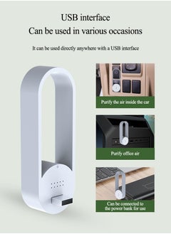 اشتري USB Plug-in Negative Ion Air Purifier, Mini Portable Air Cleaner, Air Ionizers for Home Bedroom Pets,Bathroom Odor,Pollen,Dust,Pet Dander Black White في السعودية