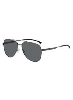 Buy Men's Polarized Pilot Shape Stainless Steel Sunglasses BOSS 1641/S GREY 51 - Lens Size: 51.1 Mm - Dkrut Blk in UAE