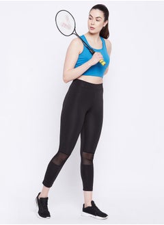 Buy Snug Fit Active Tights with Reflective Logo in Saudi Arabia