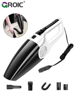 Buy Portable Car Vacuum Cleaner,120W 4500pa High Power Wired Car Vacuum Cleaner,Auto Accessories Cleaning Tool Kit,Car Interior Detailing(White) in UAE