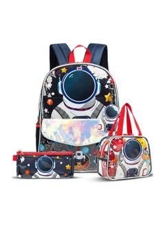 اشتري Eazy Kids 16inch School Bag Set, Lunch Bag, Pencil Case Astronaut-Blue في الامارات