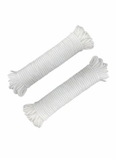 Buy Nylon Poly Rope Flag Pole Polypropylene Clothes Line Camping Utility Good for Tie Pull Swing Climb Knot (10 M Length, 10 mm Width, 2Pcs White) in Saudi Arabia