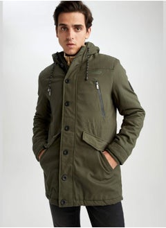 Buy Pure Cotton Slim Fit Hooded Winter Parka in Saudi Arabia