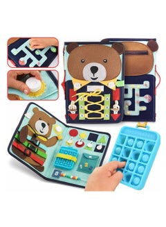 Buy Busy Board for Toddlers 2-4, Sensory Toys Montessori Busy Book for Toddlers 1-3, Airplane Travel Essentials Kids, Quiet Book, Educational Toys for 2 Year Old in UAE