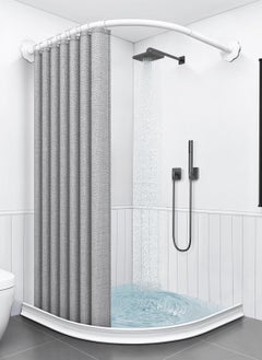 Buy Bathroom Shower Curtain Holder 70-110cm Adjustable Spring Curtain Rack No Drilling Required Stainless Steel Easy Installation Wardrobe Kitchen Rust-proof Clothes Drying Rack in UAE