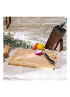 Buy Loretta Bamboo Chopping Board Bamboo Modern Houseware Cutting Board L 42x30 X H 1.8cm Beige in UAE