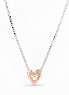 Buy Pandora Sparkling Hand Painted Heart Necklace - Adjustable Necklace with Lobster Clasp - 17.7 Inch in UAE