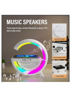 Buy Bluetooth Speaker With Multi-Color Lighting And Fast Wireless Charger in Saudi Arabia