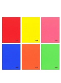 اشتري 6-Piece A4 Size Stapled Notebook Single Lined Ruling Multicolour في الامارات