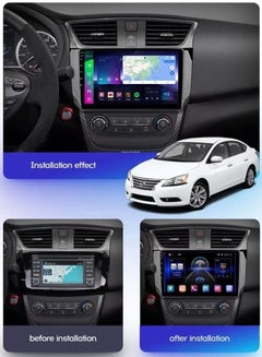 Buy Android Screen For Nissan Sentra 2012 2013 2014 2015 2016 2017 2018 2019 2GB RAM QLED Support Apple Carplay Android Auto Wirdi 10 inch Screen With Free AHD camera in UAE