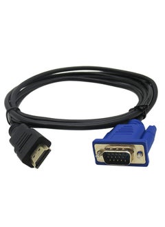 اشتري HDMI to VGA Adapter Cable 6ft/1.8m Gold-Plated 1080P HDMI Male to VGA Male Active Video Converter Cord for Notebook PC DVD Player Laptop TV Projector Monitor Etc في السعودية