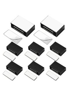 اشتري Cabinet Magnetic Catch Adhesive, 8 Pack Magnetic Door Catch Strong Cabinet Door Magnet Latch Kitchen Magnetic Latch for Cupboard Magnetic Closure Closet Door Closing for Drawer Black في الامارات