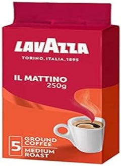 اشتري Lavazza Il Mattino Robusta Ground Coffee Blend - Light Roast, 250 gm - 2725530923206 في مصر