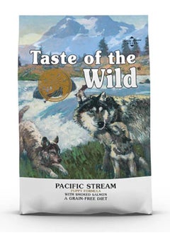 اشتري Taste Of The Wild Pacific Stream Recipe With Smoke-Flavored Salmon Dry Food Dog Puppies 2kg في الامارات