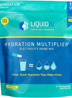 Buy Liquid I.V. Hydration Multiplier - Lemon Lime - Hydration Powder Packets 16 Sticks in UAE