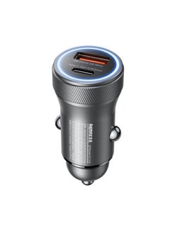 Buy REMAX RCC335 Seaya Series USB-A + Type-C Dual Port PD 30W Fast Charging Aluminum Alloy Car Charger in Egypt