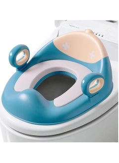 Buy Potty Training Seat Portable Kids Toilet Seat, Large Non-Slip Potty Chair Toddler Toilet Trainer Ring with Detachable PU Padded Cushion Safe in Saudi Arabia