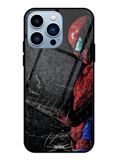 Buy Protective Tempered Glass Case Cover For Apple iPhone 13 Pro Max Spider Man in UAE