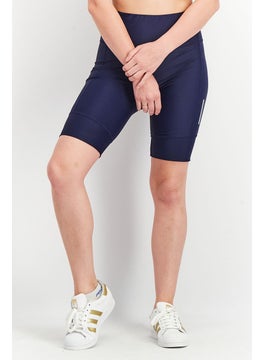 اشتري Women Sportswear Fit Pull On Solid Cycling Shorts, Navy في الامارات