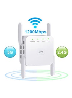 اشتري 5G Wireless WiFi Signal Booster Router White في السعودية