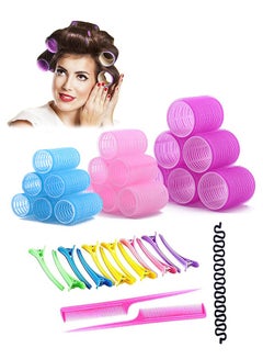 Buy 51 Pcs Hair Roller Set Velcro Rollers Curlers for Medium Hair Salon Hair Dressing Curlers With 3 Sizes Curlers DIY Rollers Hair Curlers in UAE