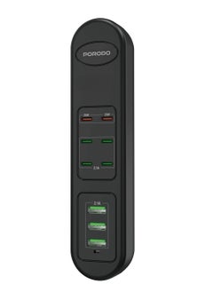 Buy 50W Multi-Port USB Charging Hub / Simultaneous Charging / 2M Cable Length / Built-In Safeguards - Black in UAE