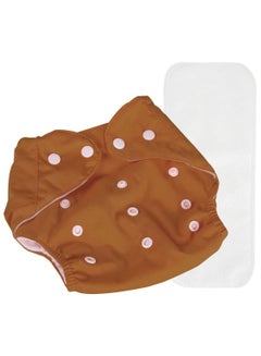 Buy hanso Baby Cloth Diapers One Size Adjustable Washable Reusable Pocket Diapers for Baby Girls and Boys Packs, Age 0 to 3 Years, with 1 Microfiber Inserts (Brown) in Egypt