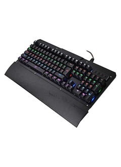 Buy Mechanical Keyboard Anti-Ghosting USB Wired Colorful Backlit Metal Panel Blue Switch In Light Gaming keyboard For PC in UAE