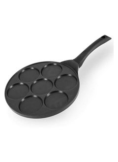 Buy 7-Slot Die-Cast Non-Stick Danish Pancake Maker With Bakelite Handle Black 32cm in Saudi Arabia