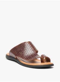 Buy Mens Textured Slip-On Arabic Sandals in Saudi Arabia