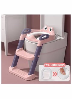 Buy Baby Folding Anti-Slip Potty Training Toilet Chair With Adjustable Ladder in UAE