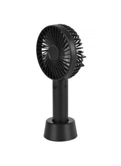 Buy Mini Portable Hand Fan with USB Charger Practical for Home, Office, School, Travel, Indoor and Outdoor (Black) in Egypt