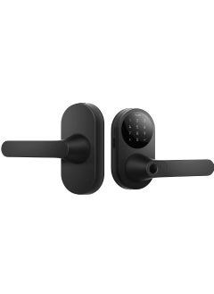 Buy Smart Lock U300,Fingerprint Keyless Entry Door Lock with Handle, Matter Over Thread with Apple Home Keys,Touchscreen Keypad,Smart Lever Lock Supports Apple Home, Alexa,Google, IFTTT-Black in UAE