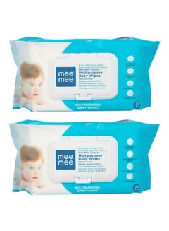 Buy Baby Wipes (Gentle Multipurpose 72 Pieces (Pack Of 2)) in UAE