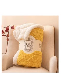 اشتري Winter and summer Thick Warm Blanket Pattern Design Faux Blankets 2-Layer Fleece Soft Bedspreads Blanket Size : 200x230cm) (Color : Yellow في الامارات