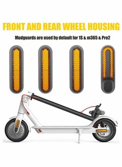 Buy Reflective Scooter Rear Side Wheel Cover, Reflective Strip Scooter Wheel Hubs Cap with Screws Rear Wheel Protective Decorative Shell Compatible for Xiaomi 1S M365 Pro Pro2 Scooter in Saudi Arabia