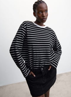 Buy Striped Crew Neck Sweatshirt in Saudi Arabia