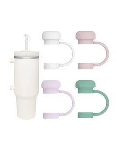 Buy 4pcs Straw Topper Cap for Stanley Straw Cover 40 oz 30 oz 10mm Food Grade Silicone Stanley Cup Accessories Cute Large Cloud Straw Tips Cover Protector Plugs for Stanley Tumblers with Handle in UAE