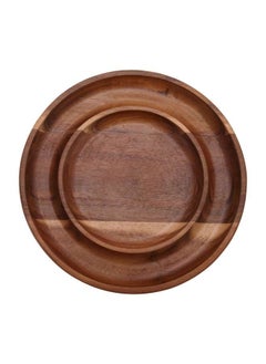 Buy Round Wooden Fruit Tray 28 cm x 3 cm in UAE