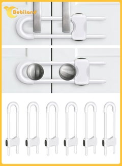 Buy Pack of 6 Baby Proofing Cabinets, Locks for Babies,U-Shaped Child Locks for Cabinets, Child Proof Cabinet Latches,Child Safety Cabinet Locks, White in Saudi Arabia