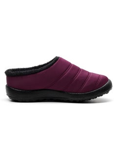 Buy Ankle Boots Thermal Slip On Casual Footwear Purple in UAE