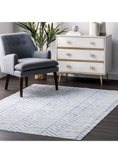 اشتري Rosanne Machine Washable Geometric Area Rug 3' X 5' Blue في الامارات