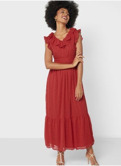 Buy Ruffle Sleeve Dress in Saudi Arabia