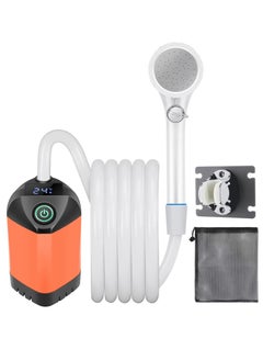 Buy Portable Shower for Camping, Outdoor Camp Shower Pump, Smart LED Temperature Digital Display, 4800mah Battery, Electric Rechargeable Portable Hot Shower for Camping, Hiking, Traveling in Saudi Arabia