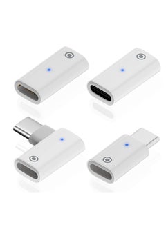 اشتري Charging Adapter Compatible with Apple Pencil 1st Generation, Light USB C Male to Pencil 1st Gen Adapter, Female to Female Charger Connector, Four Charging Schemes (4 Pack) في الامارات