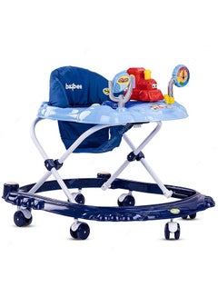 Buy Woody Baby Walker for Kids Round Kids Walker with 3 Height Adjustable Walker for Baby with Baby Toys and Music Kids Activity Walker Walker Baby 6 to 18 Months Boy Girl Dark Blue in UAE