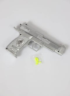 Buy Silver color interlock bead gun with skull pattern 20cm in Saudi Arabia