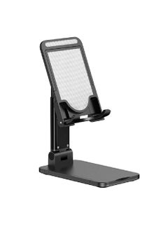 Buy Retractable Foldable Desktop Phone And Tablet Stand Black in UAE
