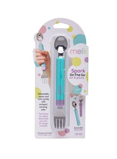 Buy Detachable Spoon And Fork Combo Portable Baby And Toddler Travel Utensils Set For Mess Free On The Go Feeding in UAE